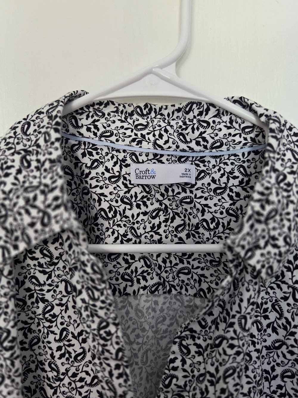 croft & barrow Black and White Printed Womens Top Sz 2X - Picture 2 of 4